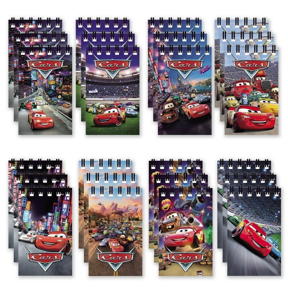 24 Packs Mini Racing Car Spiral Notebooks Portable Pocket Notebook for Birthday Party and Office Party Favors College Ruled Pages