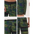 thumbnail image 6 of Lars Amadeus Men's Shorts Drawstring Waist Swim Shorts Printed Summer Shorts, 6 of 6