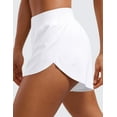 thumbnail image 4 of CRZ YOGA Mid Waisted Dolphin Athletic Shorts for Women 4 Inches with Liner, 4 of 4