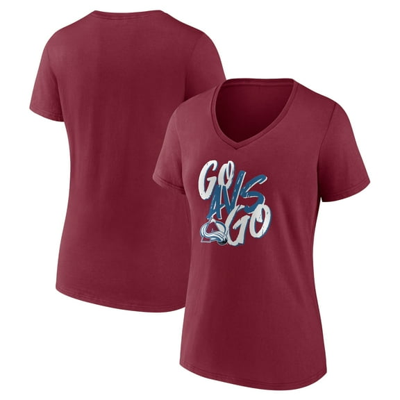 Women's Burgundy Colorado Avalanche Proclamation V-Neck T-Shirt