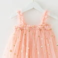 thumbnail image 4 of Kids Girls Floral Embroidered Tulle Dress Pink Ruffle Strap Princess Party Sundress for Summer Birthday Wedding Easter,Size 3-4T, 4 of 5