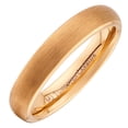 thumbnail image 2 of MJ Metals Jewelry Unisex 4mm Gold Plated Brushed Tungsten Carbide Half Dome Wedding Ring Size 12, 2 of 6