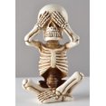 thumbnail image 2 of Skeletons Statue Hear See Speak No Evil Baby Halloween Figurines Home Decorative, Set of Three, 4.8 in, Oyster White Polyresin, 2 of 7