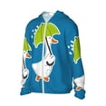 thumbnail image 2 of Kll Goose Holding An Umbrella Print Men'S Women’s Upf 50+ Sun Protection Outdoor Hoodie Jacket Long Sleeve Fishing Hiking Performance Shirt- 3x-Large, 2 of 8