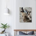 thumbnail image 4 of Acheng Wolf Wall Art Inspirational Wolf Pictures Wall Decor Be Strong Theme Poster Canvas Print Painting Animal Framed Artwork Home Decoration For Bathroom Bedroom Living Room Office 16x20 in, 4 of 5