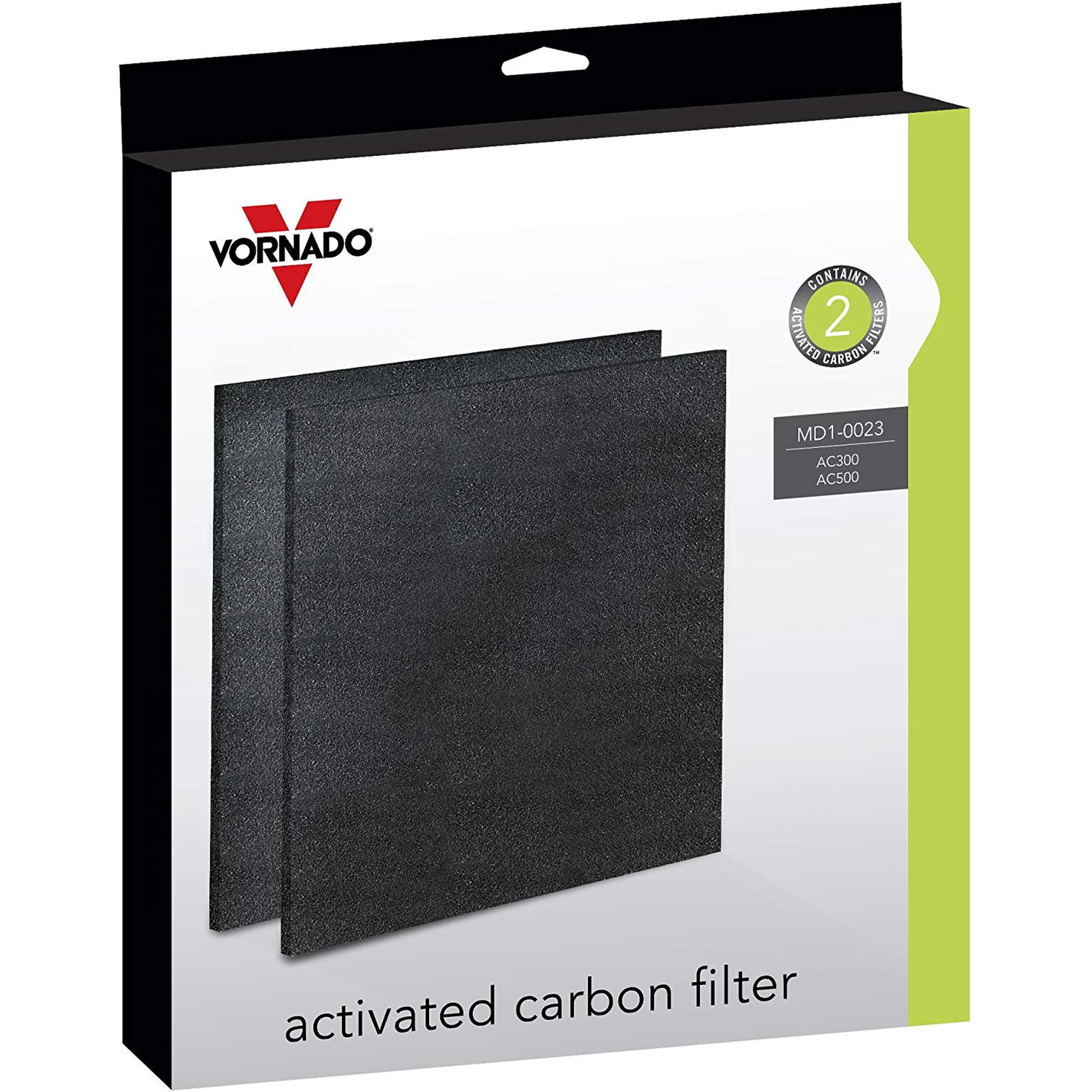 Vornado Air Purifier Replacement Carbon Filter, Black, 2 Pack