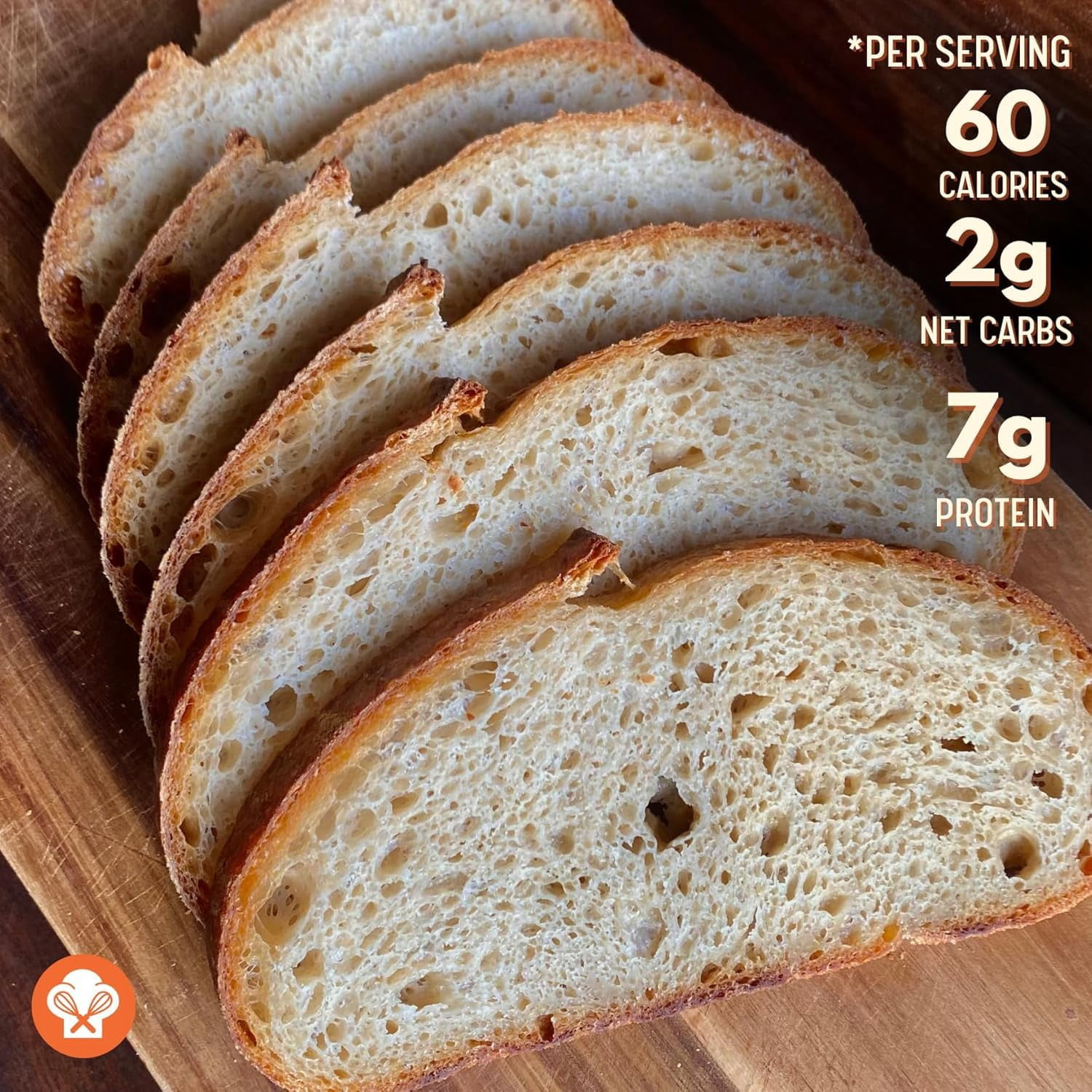 Dr. B's Frankie New York Style Sourdough Bread | 3g Net Carbs & 6g Protein | Low Calorie, Vegan, Sugar-Free, Nut-Free | 4 Ingredient Fresh Low Carb & Keto Bread Loaf (6 Pack (20oz), Sliced)