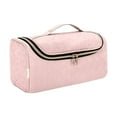 thumbnail image 3 of Hair Curler Storage Bag for Dryer Styling Accessory Organizer with Hook Travel Case Curling Brush Holder Curling Barrels Case Bathroom Pink, 3 of 7