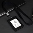 thumbnail image 1 of Unisex Solid Color Card Holder Neck Strap with Lanyard Badge Holder Staff Identification Card Bus ID Holders Credit Card Holder, 1 of 6