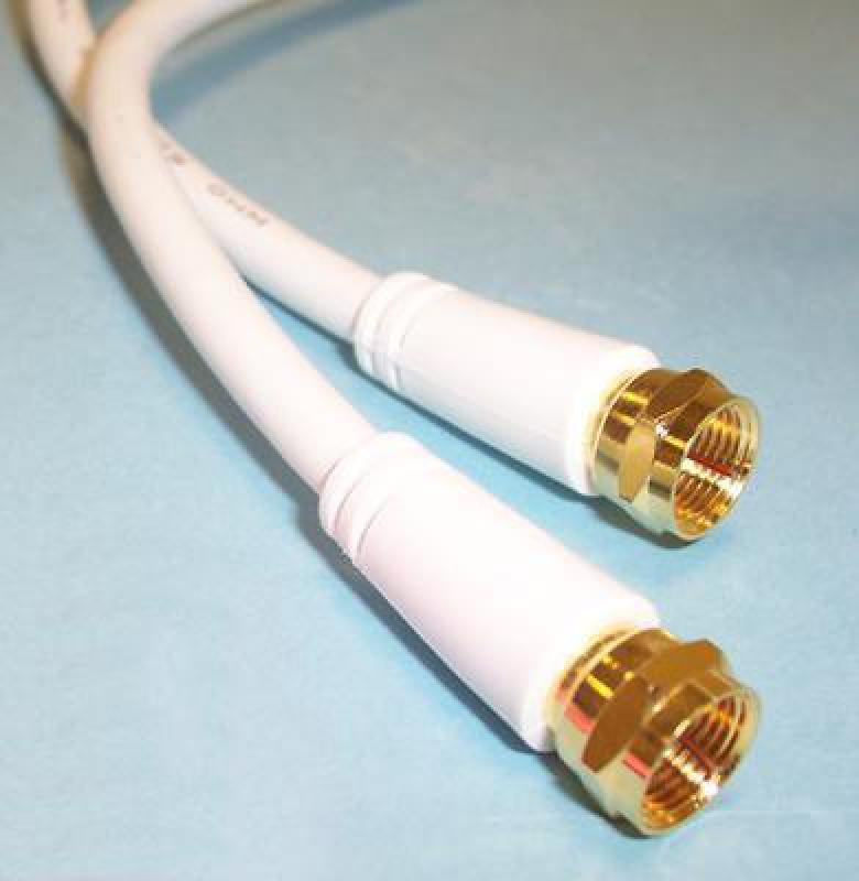 PRO SIGNAL F Plug to F Plug Satellite Lead, 1m White