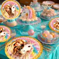 thumbnail image 4 of 24 Pz Plato De Cartón Premium Pastelero De Personajes Felicidades Unicornio, 4 of 4