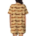 thumbnail image 3 of Bixox Women's Dachshund Dog Puppy Printed Pajama Set 2 Piece Lounge Set Top and Shorts Soft Pajamas, Shorts with Pockets, 3 of 7