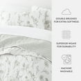 thumbnail image 6 of Noble Linens 3-Piece Light Gray Blooming Daisy Reversible Quilt Set, Queen, 6 of 8