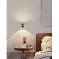 thumbnail image 6 of FSLiving 8W Adjustable Levitate Track Pendant Light H-Type Retractable Track Pendant Light with Remote Control Dimmable Smart Led Light Adjustable Height for Decor Backdrop,Black - 1 Pack, 6 of 6