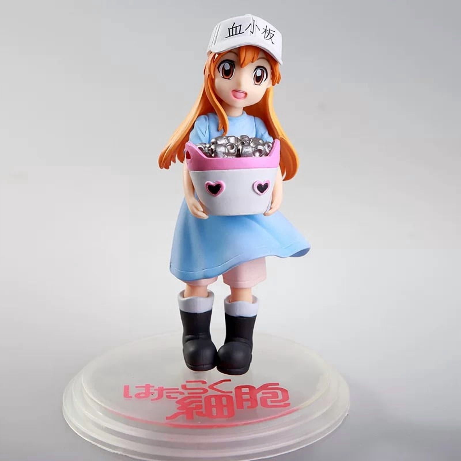 Newly Platelet Figure White Hat Platelet Figurine Anime Character Collection Decor Statue Model Desktop Decoration Ornament Gifts (b)
