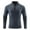 Navy, variant on fatyb Long Sleeve Workout Shirts for Men Stand Collar Quarter Zip Athletic Tee Lightweight Running Tops