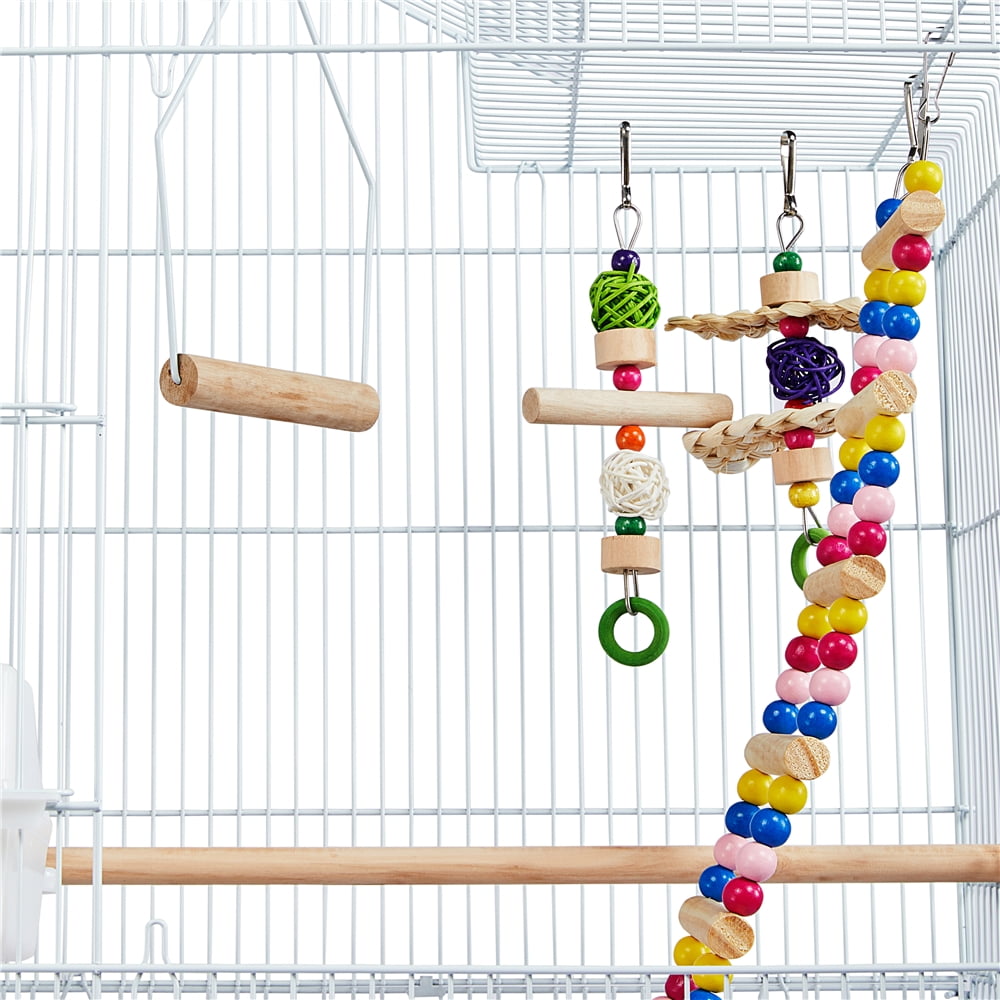 Renwick 39" Metal Parrot Cage Bird Cage for Small Birds, White