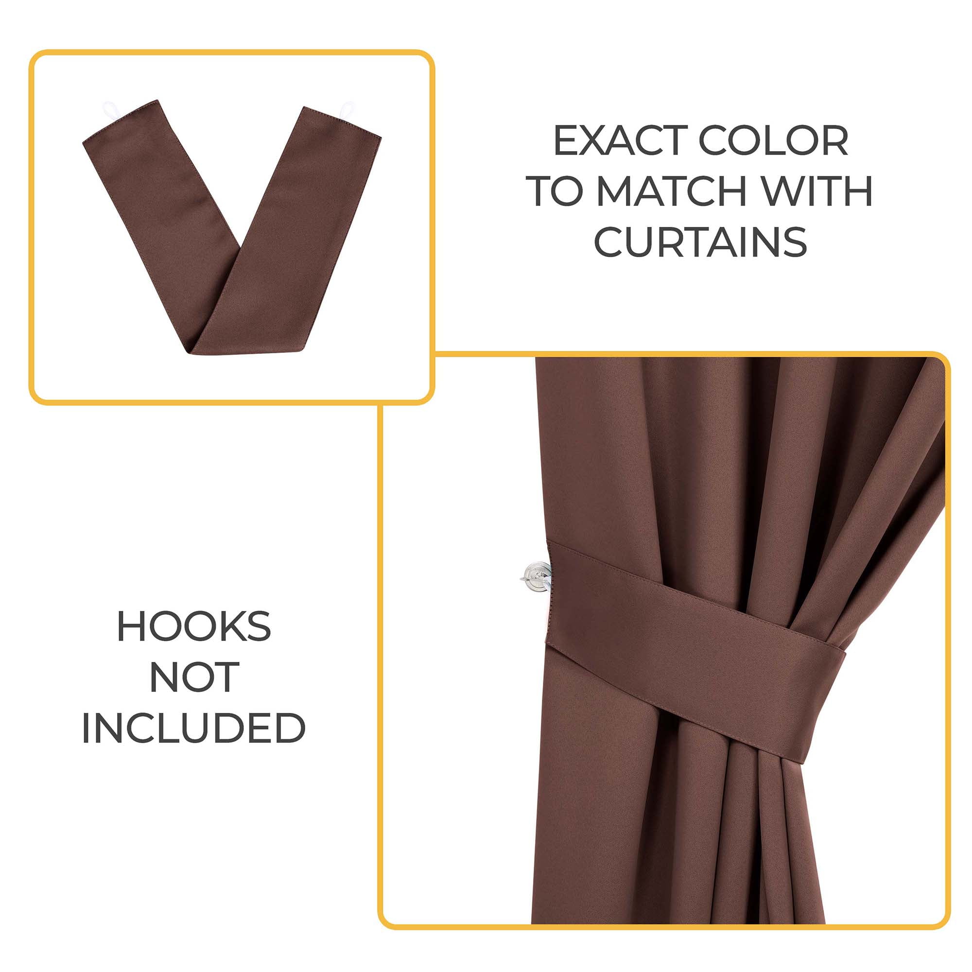 Superior Blackout Solid Light Filtering Grommet Curtain Panel Set, 46" x 96", Cappuccino