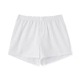 thumbnail image 3 of LIIPEE Women Shorts Casual Loose Fit Solid Color Bottoms Shorts Summer Vacation Lightweight Comfortable Soft Breathable Daily Shorts,White,L, 3 of 3