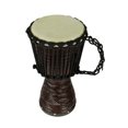 thumbnail image 1 of Hand Carved Wood Djembe Hand Drum 16 Inch Tall, Black, 1 of 3