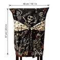 thumbnail image 3 of Spooky Dancing Skeleton Pattern Halloween Chair Cover, Bow Tie Decor Seat Slipcover for Indoor Restaurant Halloween Dinner Party Decoration, 3 of 7