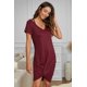 thumbnail image 3 of ABPHQTO Vestido tipo camiseta con diseño torcido de jersey Clear Skies en vino para mujer, 3 of 5