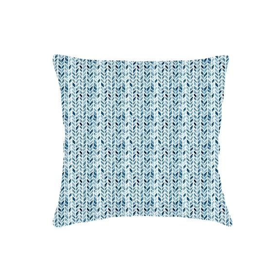 Indigo Chevron Velvet Pillow 20x20 20x20 / Down