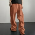thumbnail image 3 of Kixjoy Mens Sweatpants Baggy Drawstring Wide Leg Pants Elastic Waist Open Bottom Lounge Sweatpants Lightweight Basic Winter Mens Joggers with Pockets, Coffee S, 3 of 9