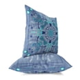 thumbnail image 3 of Vine Visions Throw Pillow with Removable Cover in Muted Blue 16x16, 3 of 6