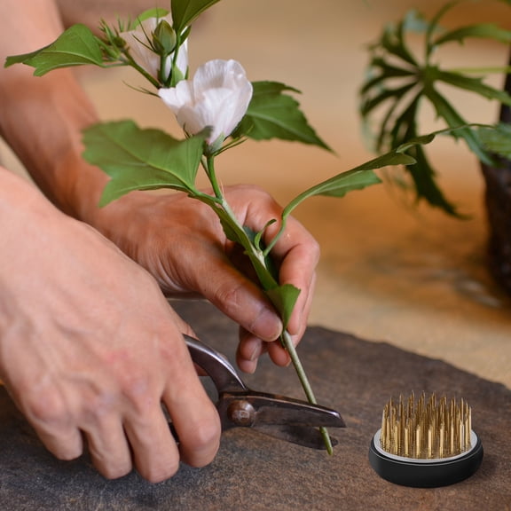 MIPCASE flower arrangement aid Golden Copper 1Pcs Flower Fixing Home Decoration Hobbyists