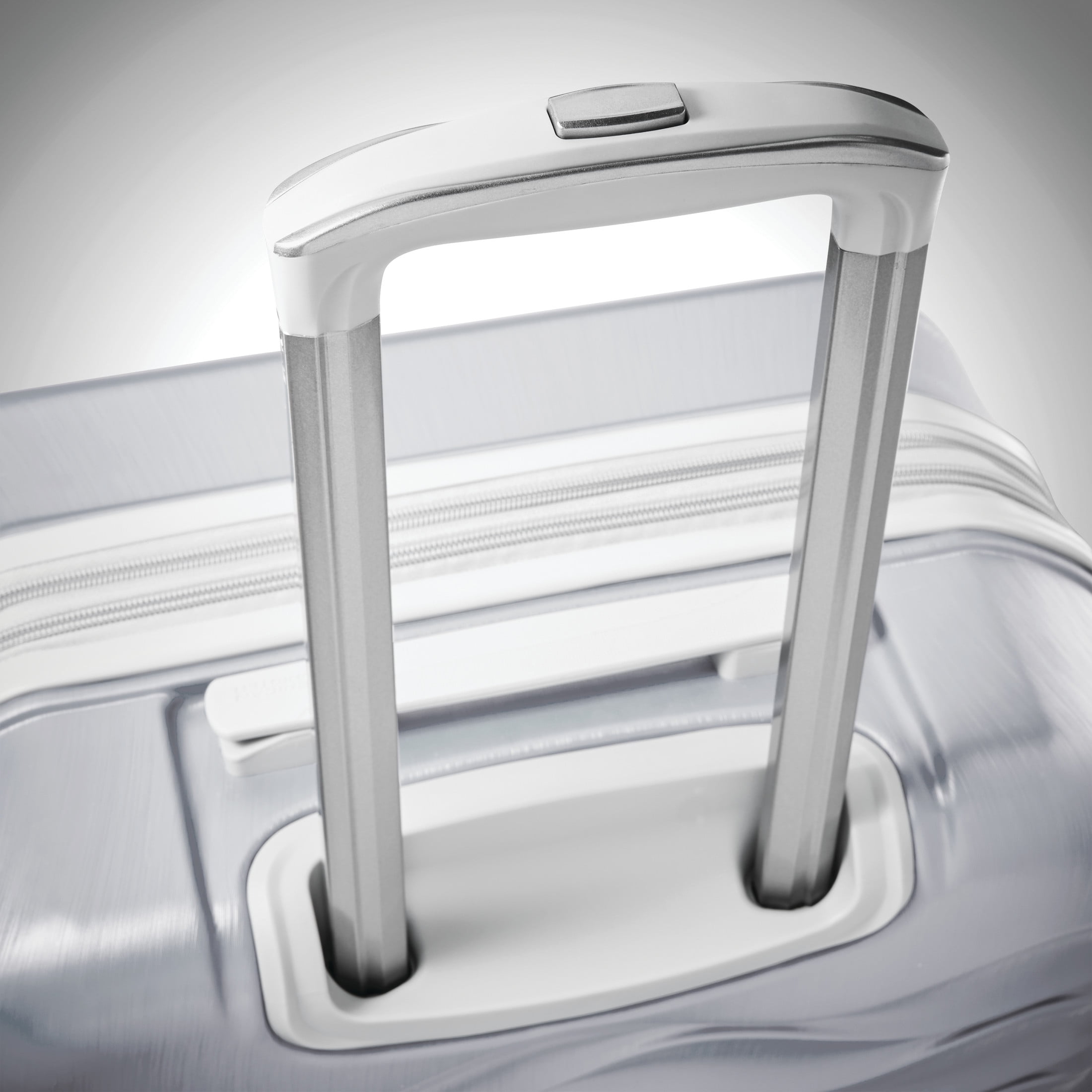 American Tourister Pirouette NXT Hardside Large Checked Luggage with Spinner Wheels - Silver