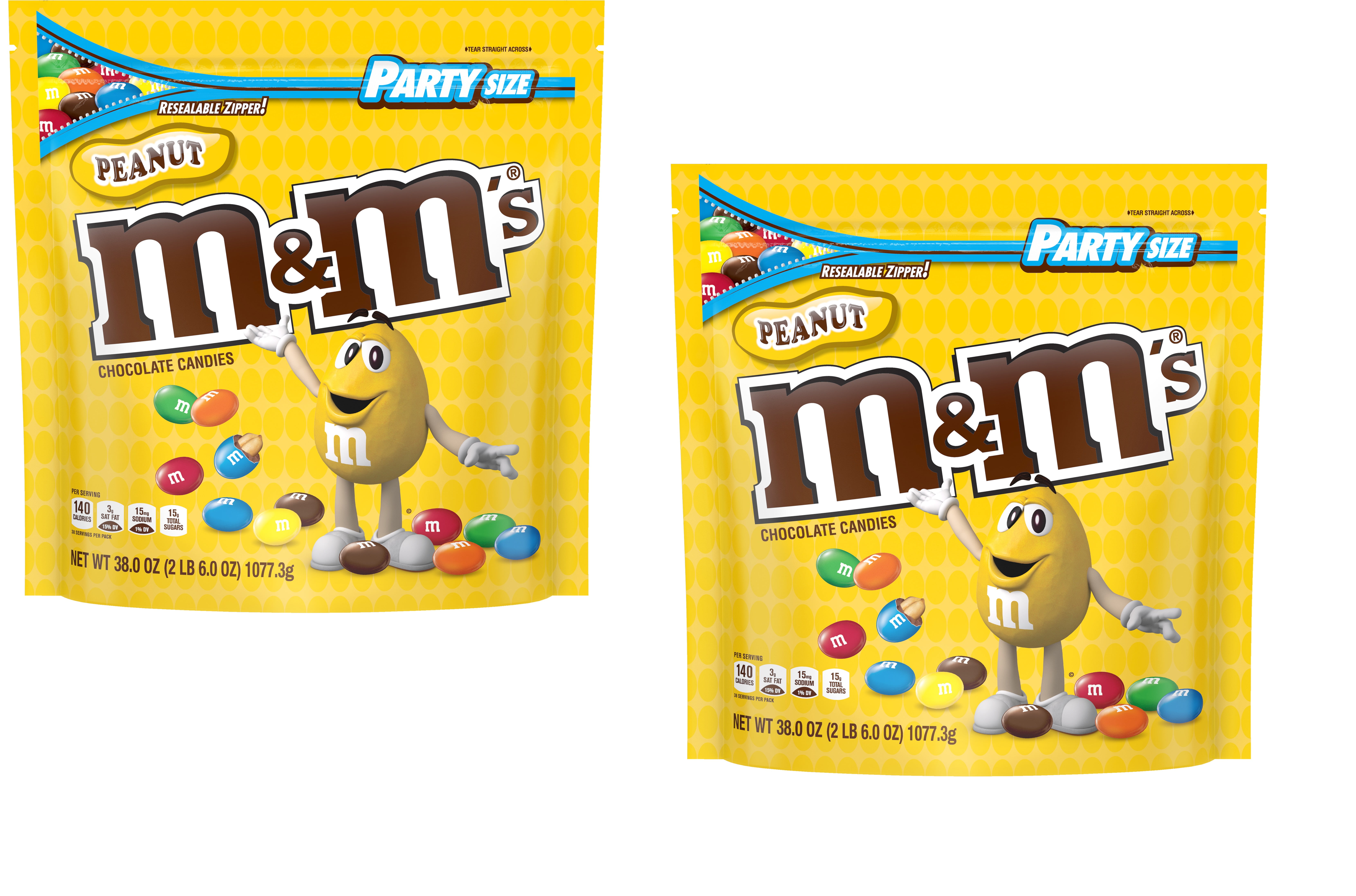 M&M's Peanut Chocolate Candies, Party Size, 38oz – Five and Dime Sweets
