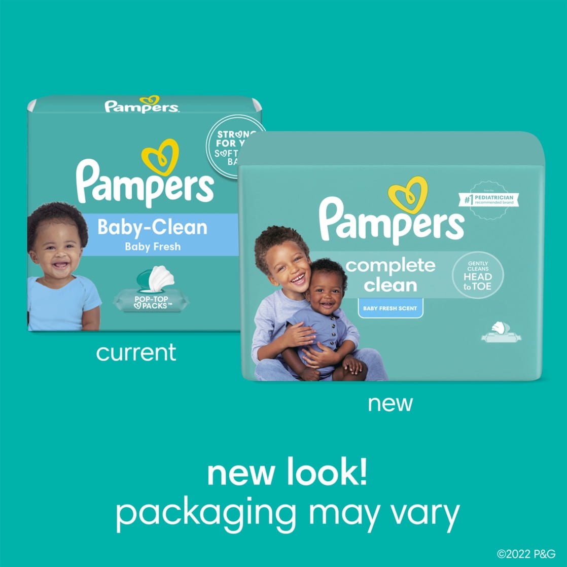 Pampers Complete Clean Baby Fresh Baby Wipes 12-Pack 864 Wipes (Select for More Options)
