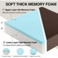 thumbnail image 4 of Chair Seat Cushions for Recliners Gel Memory Foam Extra Large Chair Cushions for Seniors 20 x 20 x 5 Inch Brown, 4 of 16