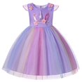 thumbnail image 1 of Vestido de unicornio para niña, disfraz de princesa con arcoíris y flores, fantasía para fiesta de cumpleaños, Halloween Fivean unisex, 1 of 2