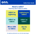thumbnail image 4 of onn 10ft Lightning to USB-A Charging Cable, MFI Certified, White, Compatible with iPhone and iPad, 4 of 10