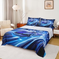Castle Fairy Blue Car Boy Twin Sheet Sets,Extreme Sport Bedding