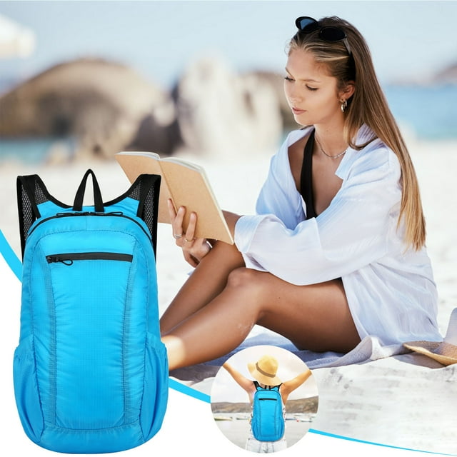Sac à Dos Étudiant Mode Rangement Pliable Sac Sport Ultraléger Pliable Femmes Hommes Camping Voyage en Plein Air Randonnée Avion