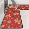 thumbnail image 2 of Kitchen Rugs Sets Of 2,Red Christmas Gingerbread Man Pattern Anti Fatigue Kitchen Mat Rugs Non Slip Washable,Decorative Kitchen Floor Mats for Kitchen,Sink,Laundry,17"x47"+17"x47", 2 of 5