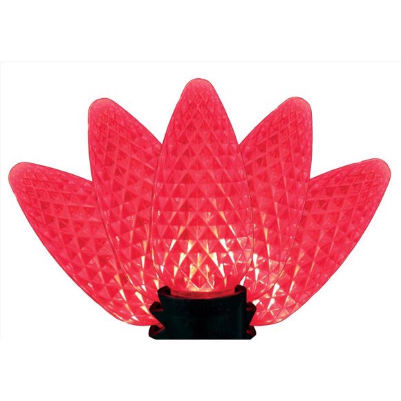 Christmas Lights Celebrations Platinum LED C9 Red 7.6m 25ct