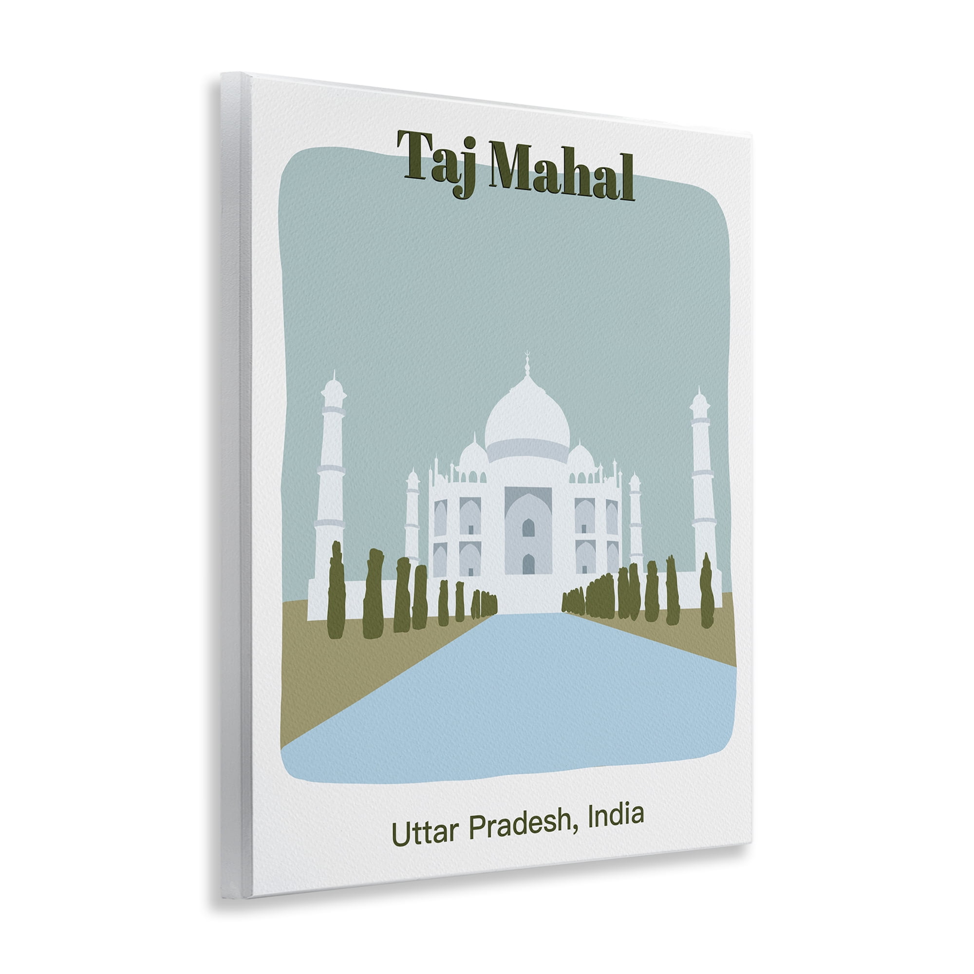 Stupell Industries Taj Mahal Architecture Town & City Painting Unframed Art Print Wall Art, 11 x 14