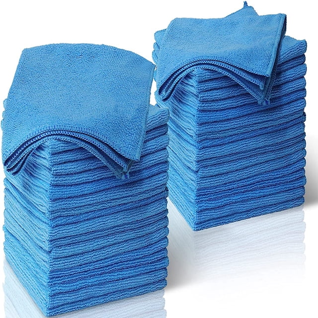 Juego de paños de limpieza de microfibra con gran capacidad de absorción y rendimiento de limpieza de 40 x 40 cm para vajilla de hogar y coche, 36 piezas