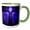 Green/White, variant on 3drose, Bright Blue Heavenly Crossroads, 11oz Magic Transforming Mug