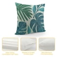 thumbnail image 4 of GOSMITH  Blue Tropical Leaf  Throw Pillow Covers Monstera Palm Leaves Couch Pillowcases Botanical Plant Cushion Case Home Decor for Living Room Bedroom Bed, 4 of 5
