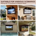 thumbnail image 6 of Outdoor TV Hard Cover, Solid Wood Weatherproof TV Enclosure w/ Wall Mounting Bracket , 600D Oxford Outdoor TV Cover (Fits 32-55 Inches), Walmut, 6 of 7