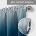 thumbnail image 5 of Valance for Windows,Modern Gradient Navy Blue Valances Curtain Rod Pocket Valance for Kitchen Bedroom Living Room Bathroom,Aesthetics Abstract Art Short Curtains Window Treatment 42x12in, 5 of 9