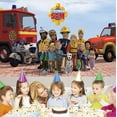thumbnail image 2 of Fireman Sam Backdrop Banner Party Supplies Poster Movie Theme Background for Photography Birthday Decorations, 2 of 6
