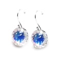 thumbnail image 4 of Juego de aretes y cadena con dije corte Classic ZVEZDA plata mexicana ley .925 cristal Swarovski 14mm, 4 of 5