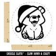 thumbnail image 2 of Christmas Bear Cub Santa Hat Self-Inking Rubber Stamp Ink Stamper - Fuchsia Ink - Mini 1/2 Inch, 2 of 7