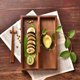 thumbnail image 1 of Bandeja de madera, bandeja rectangular de madera de 33x22x9cm, prueba de servicio, plato de sushi de madera, rendimiento lleno de energía, 1 of 9